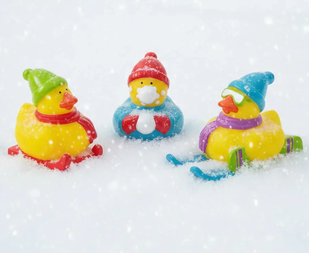 (image for) Winter Fun Sledding Snowboarding 3pc Duck Set