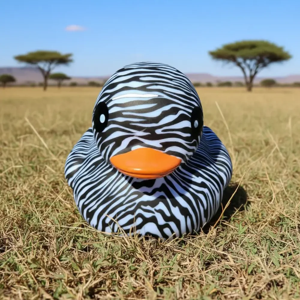(image for) Zebra Leopard Print Duck