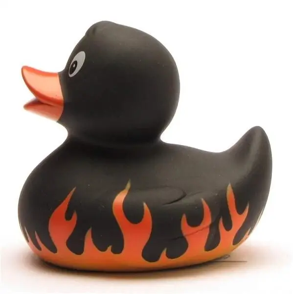 Biker Flame Duck