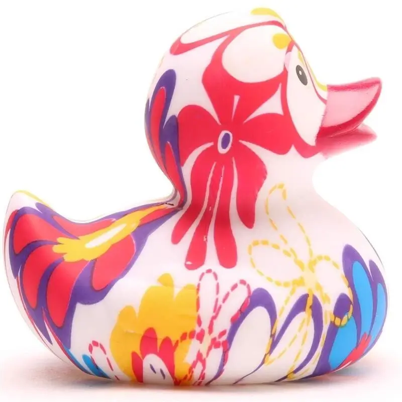 Psychedelic Floral Duck