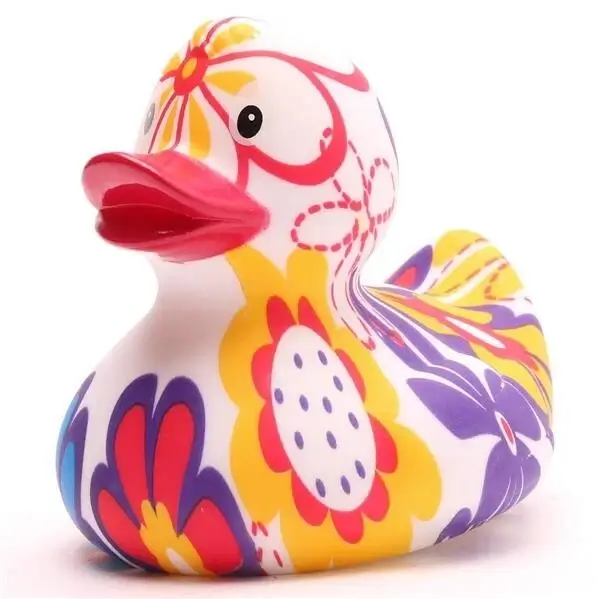 Psychedelic Floral Duck