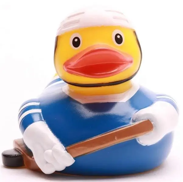 Hockey Player Duck in Blue Uniform