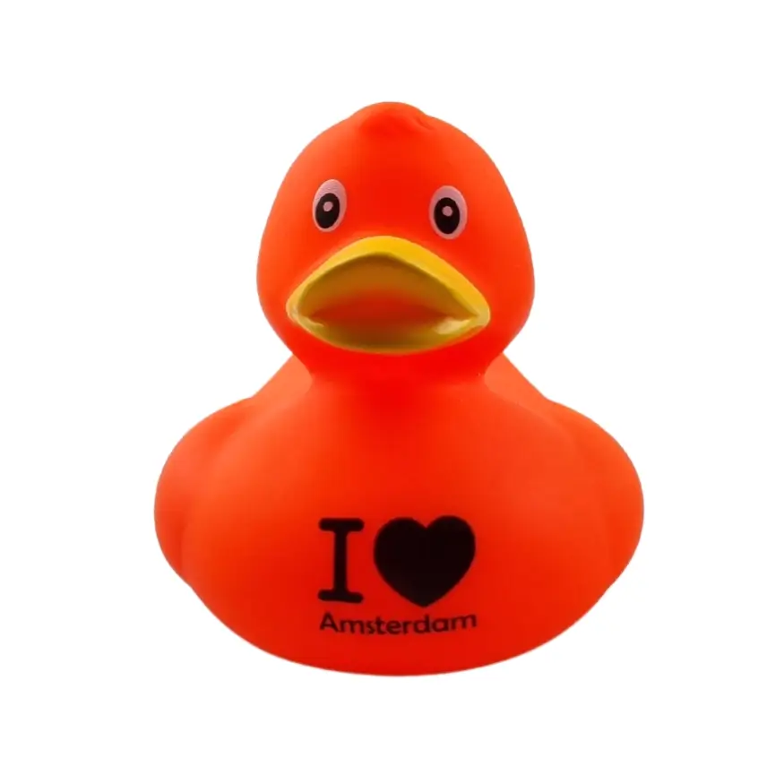 Orange I Love Amsterdam Duck