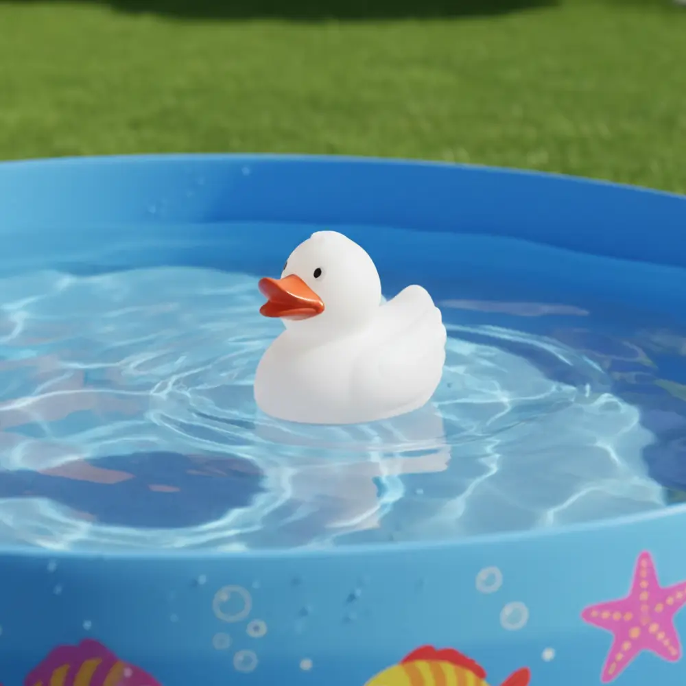 (image for) UV Color Changing White-Pink Duck